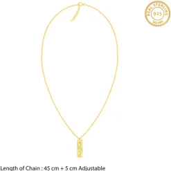 Golden Personalised Two-Name Bar Pendant