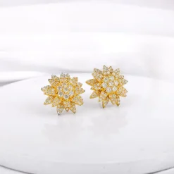 Golden Petals Studs