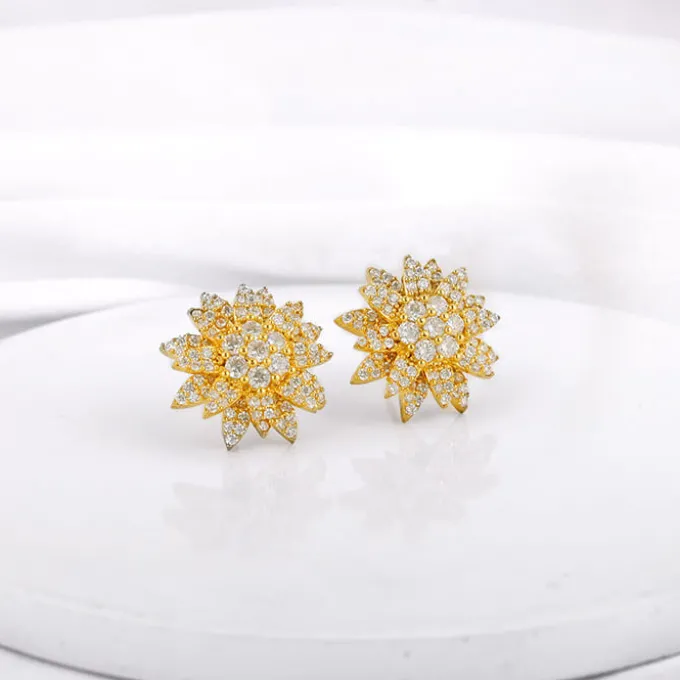 Golden Petals Studs