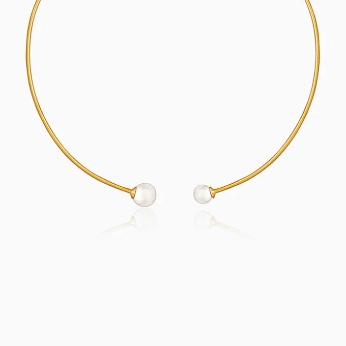 Golden Phoebe Pearl Hasli Necklace
