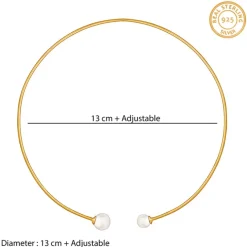 Golden Phoebe Pearl Hasli Necklace