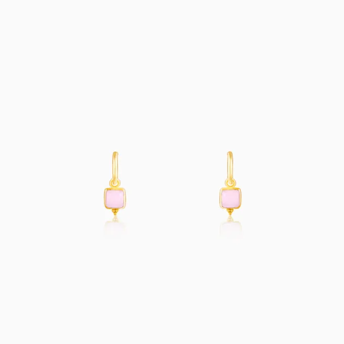 Golden Pink Blush Earrings
