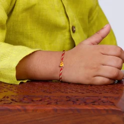 Golden Pizza Rakhi for Kids