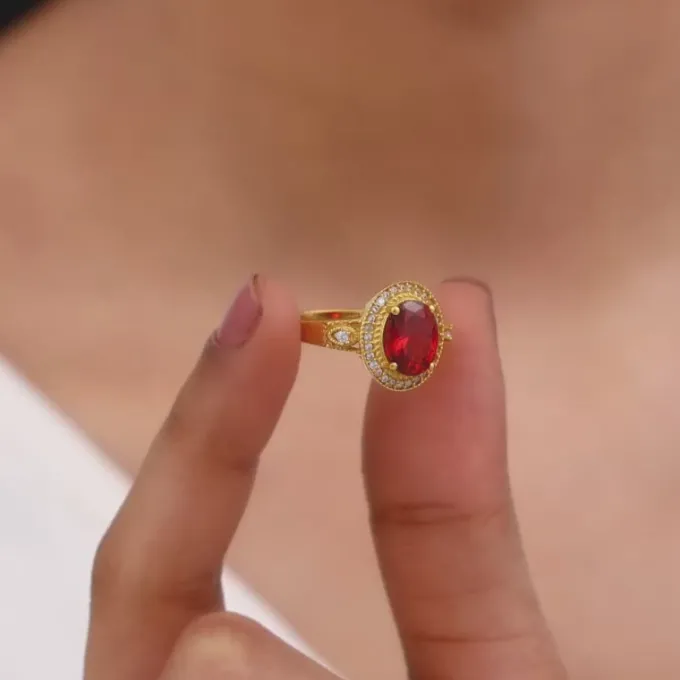 Golden Poetic Love Ring