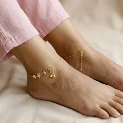 Golden Pretty Bloom Anklet