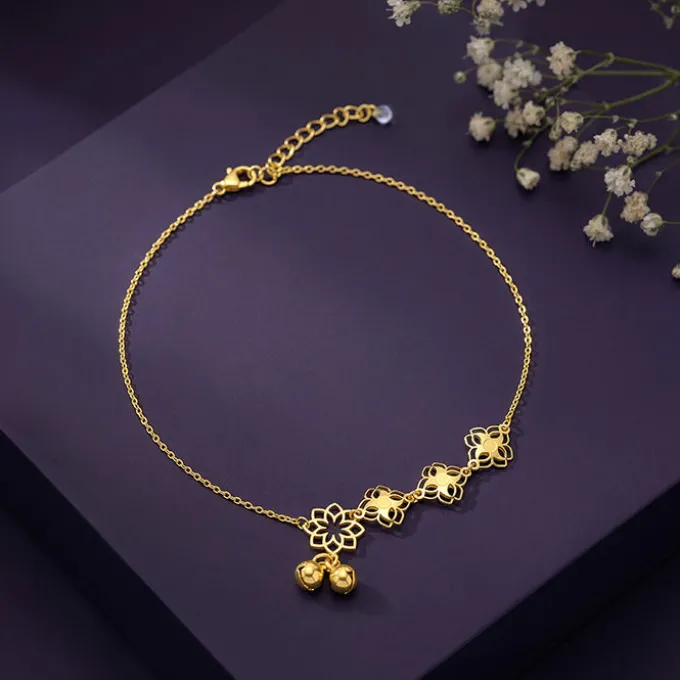 Golden Pretty Bloom Anklet
