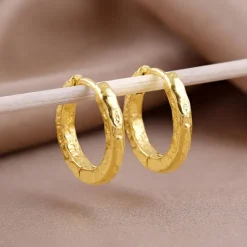 Golden Princess Hoop Earrings