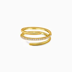 Golden Radiant Divide Ring (Size 12)