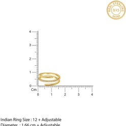 Golden Radiant Divide Ring (Size 12)