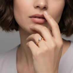 Golden Rhomboid Ring
