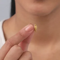 Golden Rhombus Glint Studs