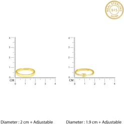 Golden Rise In Love Couple Rings