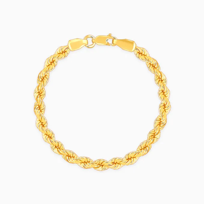 Golden Rope Bracelet For Him