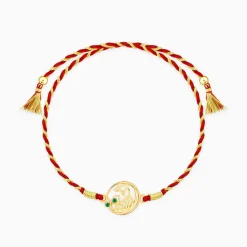 Golden Royal Peacock Rakhi