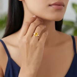 Golden Royal Topaz Ring