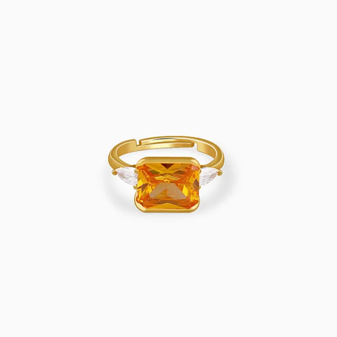 Golden Royal Topaz Ring