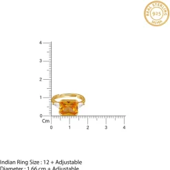 Golden Royal Topaz Ring