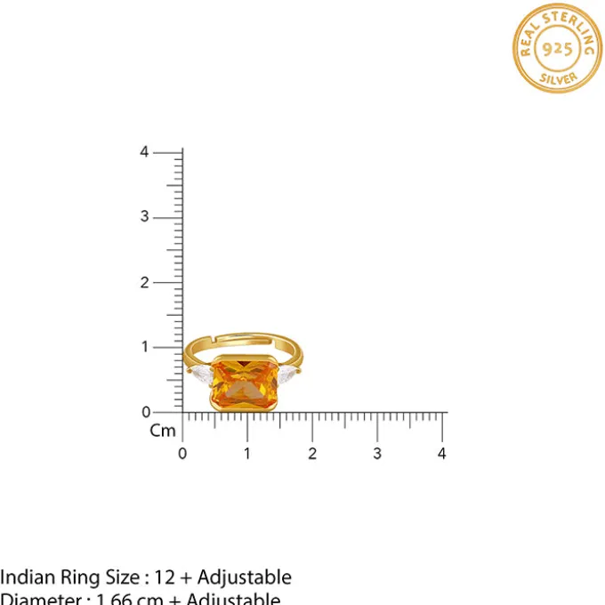 Golden Royal Topaz Ring