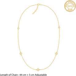 Golden Satin Orbit Necklace