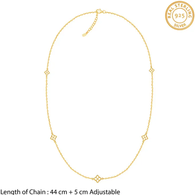 Golden Satin Orbit Necklace