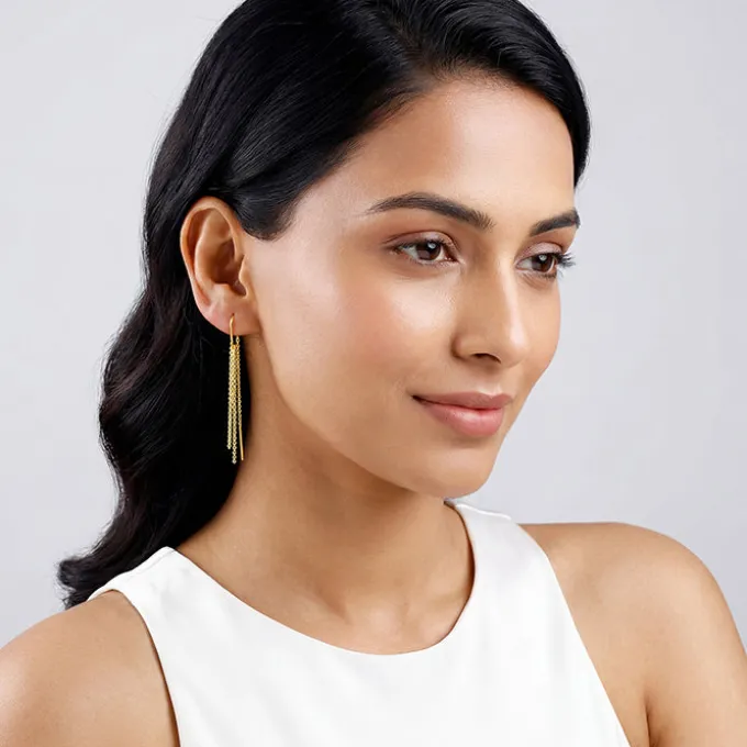 Golden Seriqo Nightshine Sui Dhaga Earrings