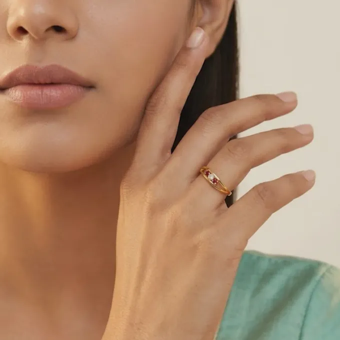 Golden Shailaputri Ring