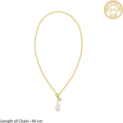Golden Shailene Pearl Necklace