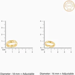 Golden Shining Love Couple Rings