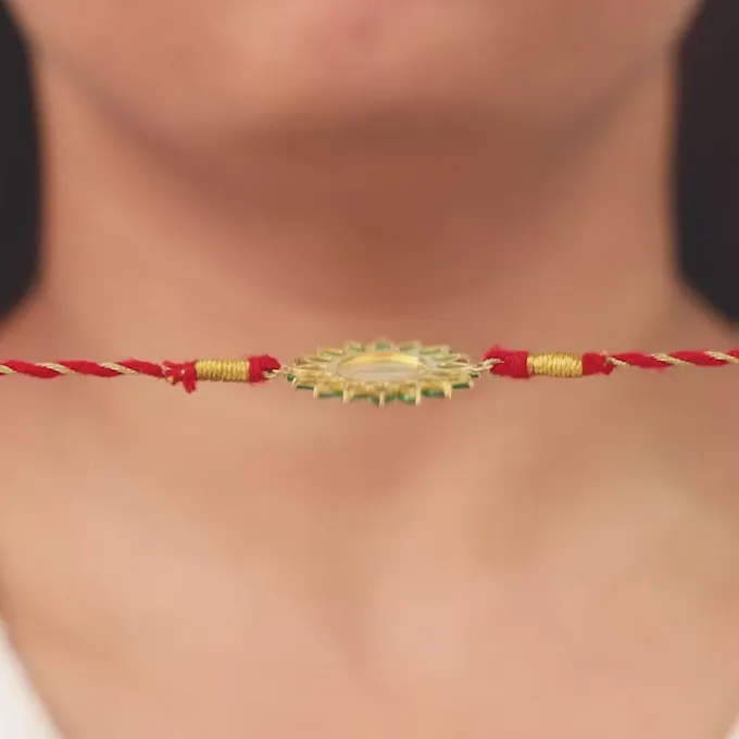 Golden Shree Gajanana Rakhi