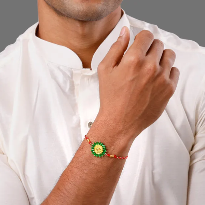 Golden Shree Gajanana Rakhi