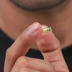Golden Signature Stone Ring For Him