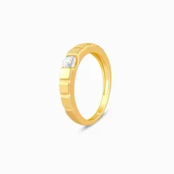 Golden Signature Stone Ring For Him