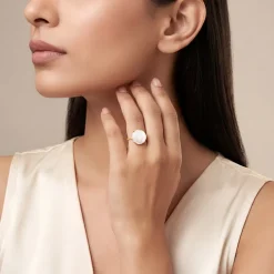 Golden Sigourney Pearl Ring (Size 12)