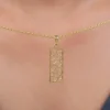 Golden Silk Circuit Pendant With Link Chain