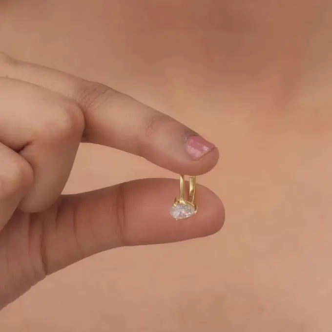 Golden Simple Zirconia Ring