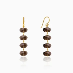 Golden Smoky Cascade Dangler Earrings