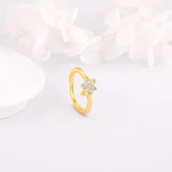 Golden Snowflake Ring