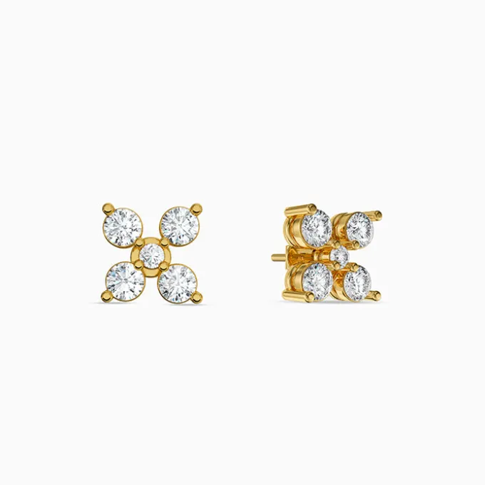 Golden Solstice Fleur Studs