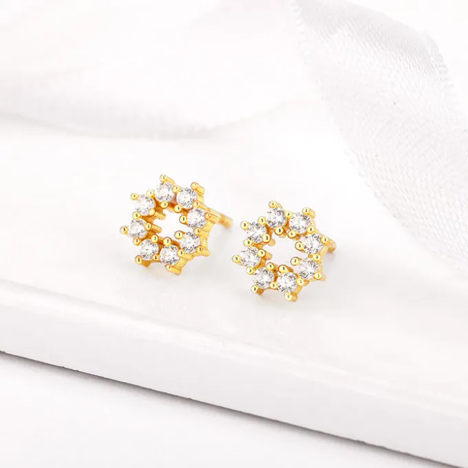 Golden Sparkling Earrings