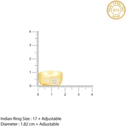 Golden Square in Rectangle Ring For Him
