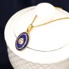 Golden St. Peter's Basilica Sky Pendant with Link Chain