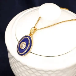 Golden St. Peter's Basilica Sky Pendant with Link Chain