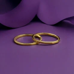 Golden Stack Rings (Size 12)
