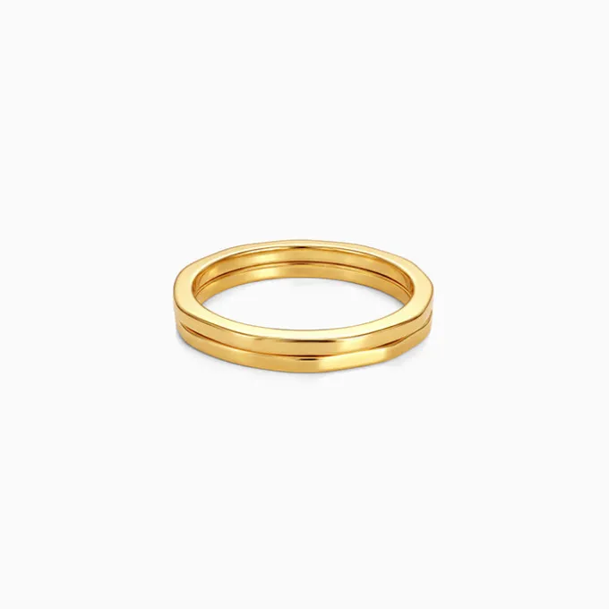 Golden Stack Rings (Size 12)