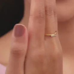 Golden Stacked Chic Ring