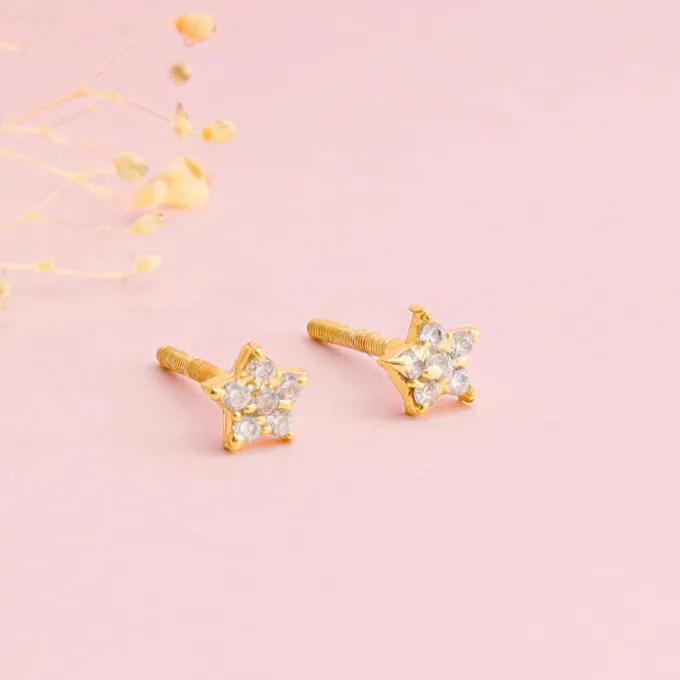 Golden Star Constellation Set Of Three
