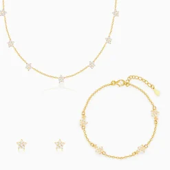 Golden Star Constellation Set Of Three