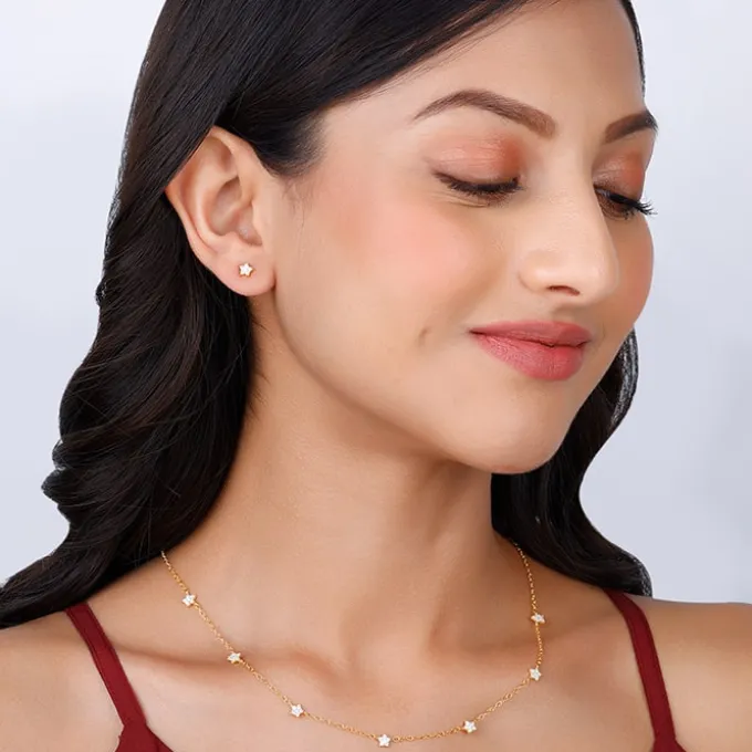 Golden Star Constellation Pendant Set