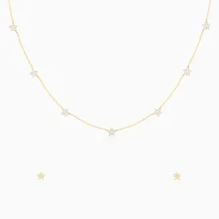 Golden Star Constellation Pendant Set