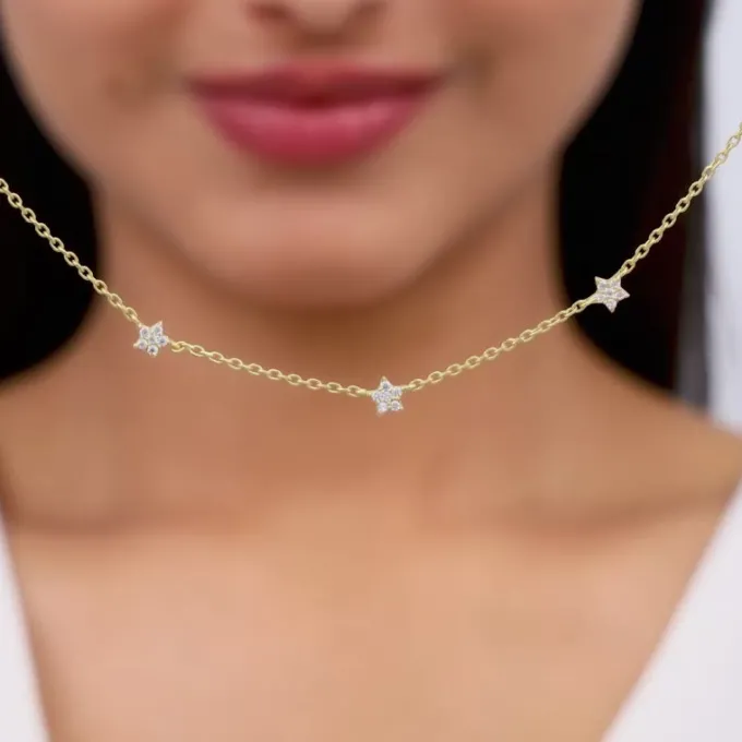 Golden Star Constellation Necklace